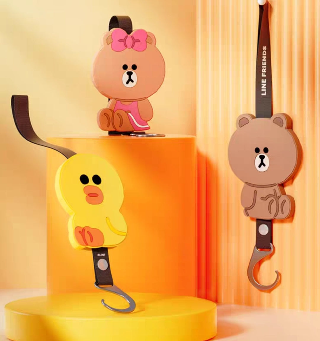 Line Friends Cony Sally Choco 車用掛鈎 – Browniac Line Friends