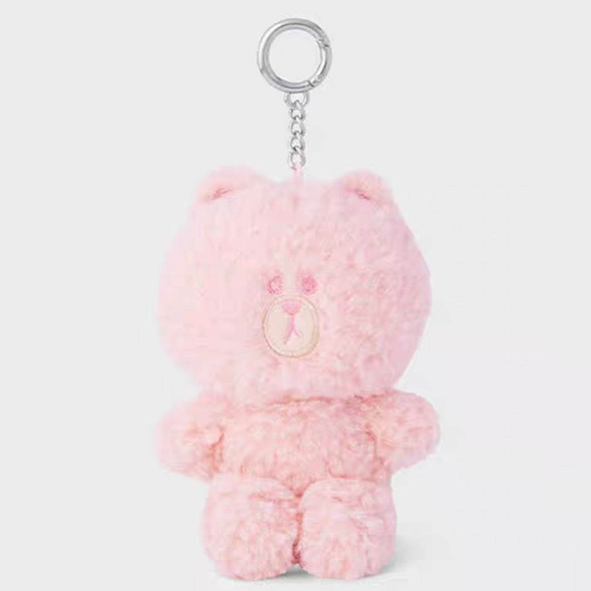 現貨 Line Friends Brown 毛絨公仔鎖匙扣Key Chain (Color Brown系列）粉紅色 Pink ...