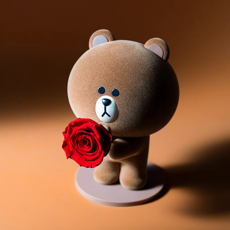 Line Friends Brown 熊大永生花 保鮮花公仔擺設 Preserved Flower Figure – Browniac ...