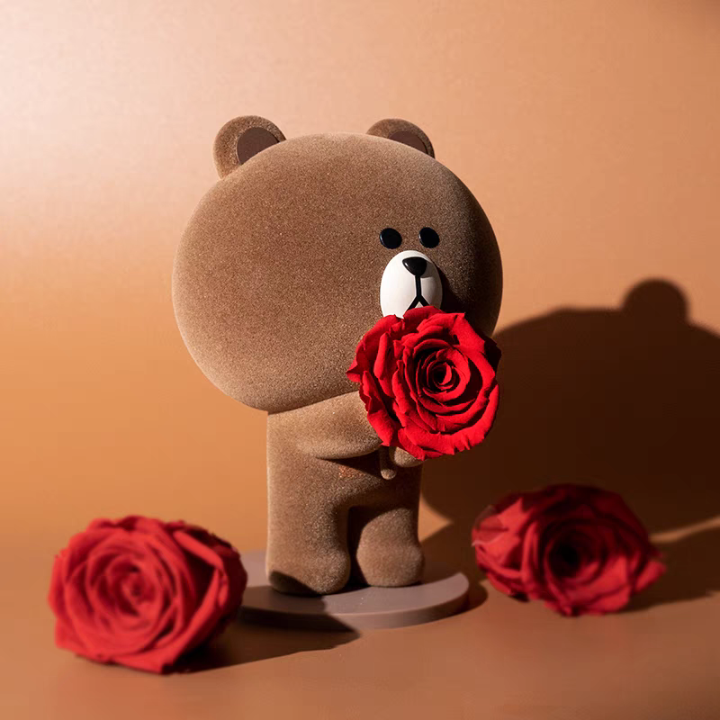 Line Friends Brown 熊大永生花 保鮮花公仔擺設 Preserved Flower Figure – Browniac ...
