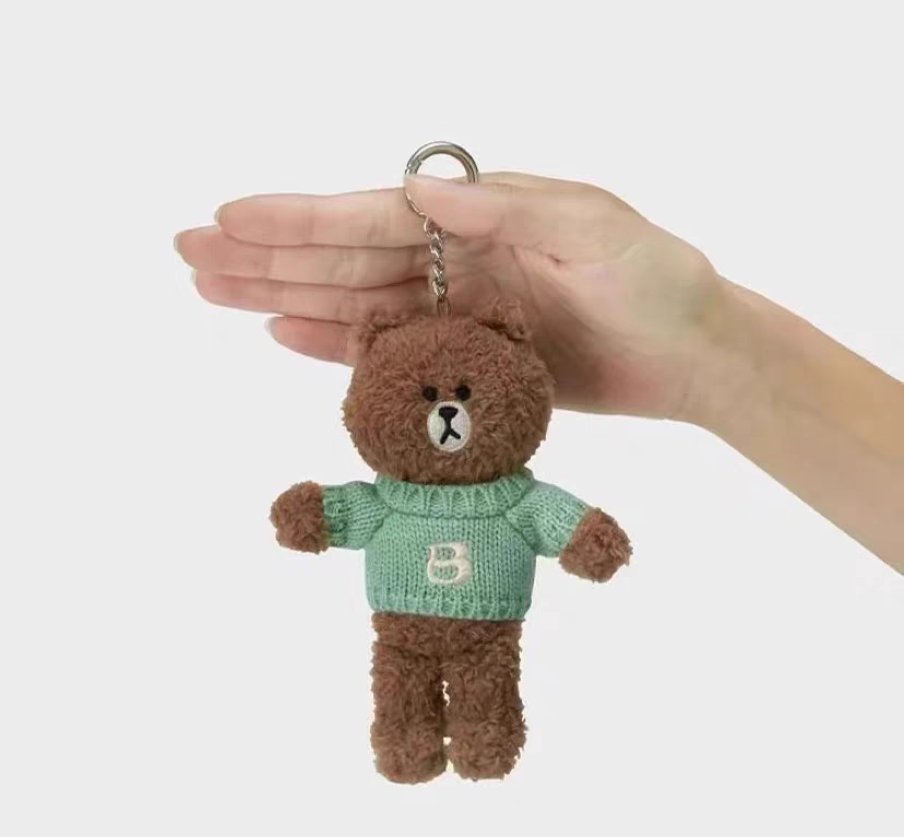 現貨 Line Friends Brown熊大By Brown系列毛衣公仔鎖匙扣 Key Chain – Browniac Line Friends