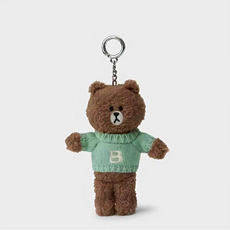 現貨 Line Friends Brown熊大By Brown系列毛衣公仔鎖匙扣 Key Chain – Browniac Line Friends