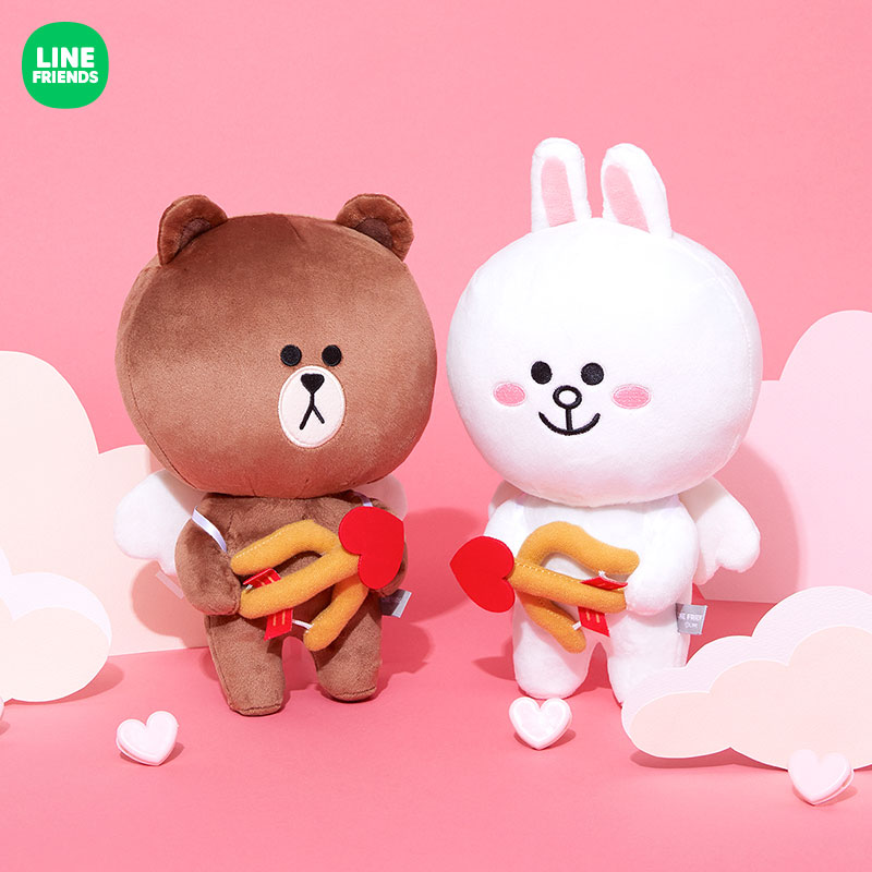 Line Friends Brown & Cony 邱比特公仔一對 – Browniac Line Friends