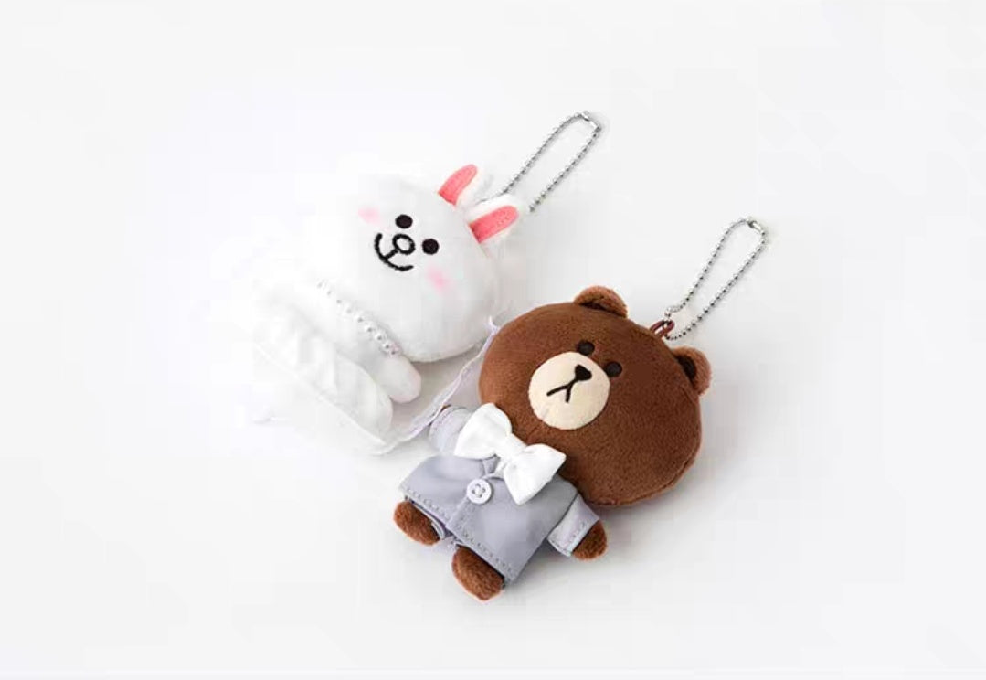 現貨 Line Friends Brown&Cony 結婚公仔鎖匙扣一對 – Browniac Line Friends