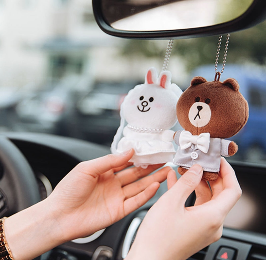 現貨 Line Friends Brown&Cony 結婚公仔鎖匙扣一對 – Browniac Line Friends