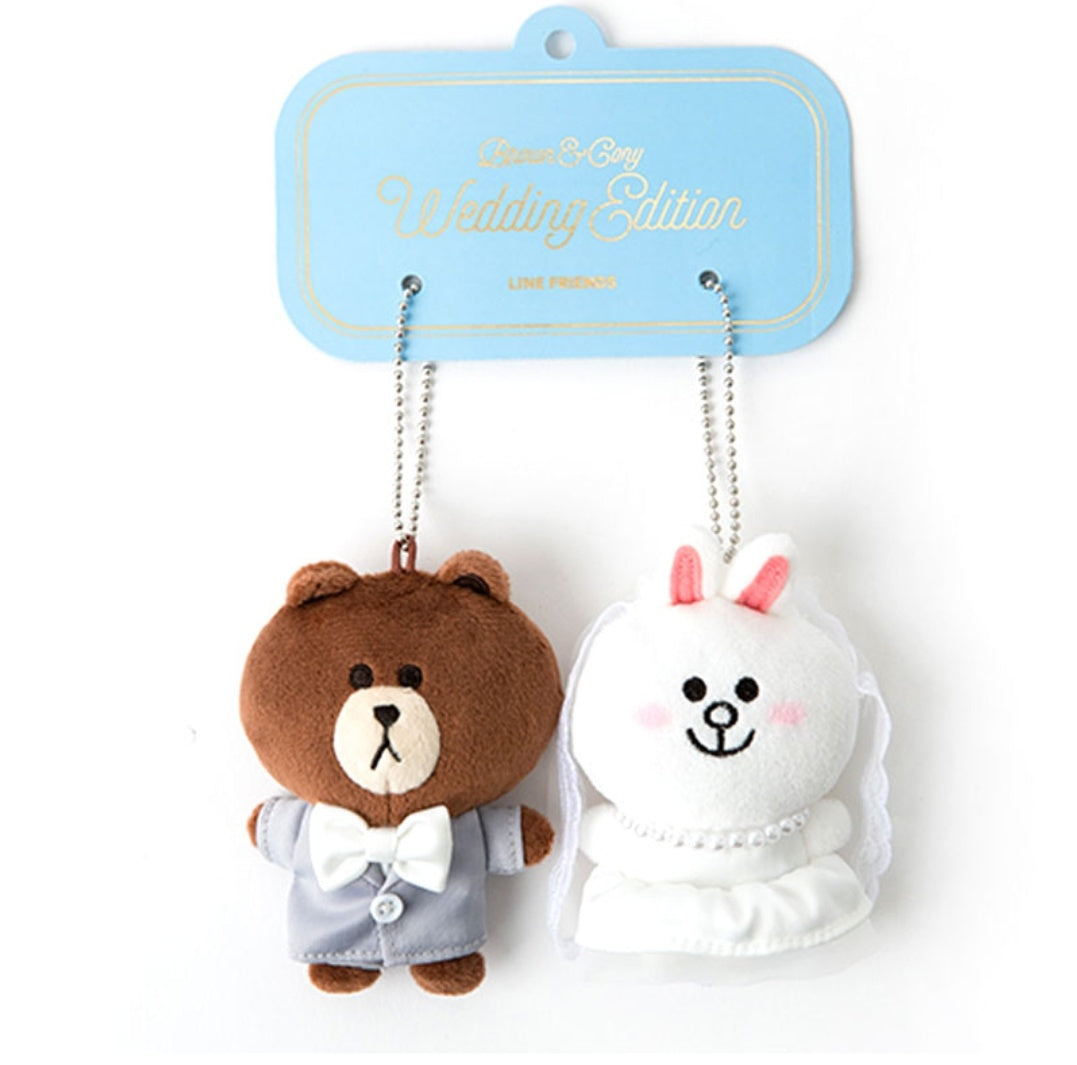 現貨 Line Friends Brown&Cony 結婚公仔鎖匙扣一對 – Browniac Line Friends