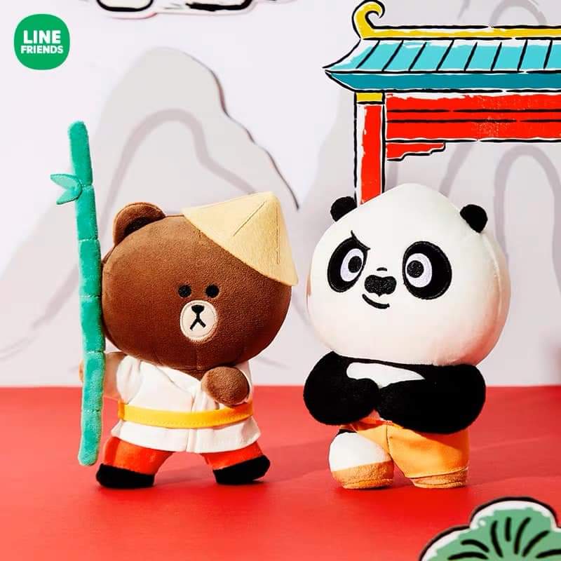 Line Friends Brown x 功夫熊貓 公仔set – Browniac Line Friends