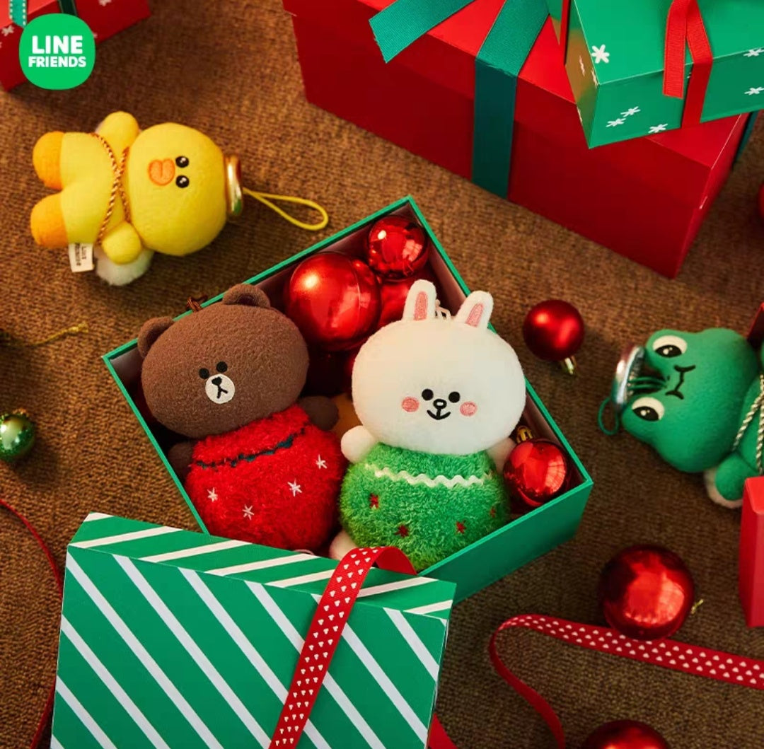 Line Friends Brown Cony Sally Leonard 聖誕公仔掛飾 – Browniac Line Friends