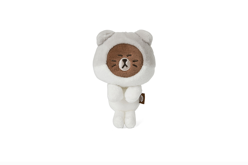 現貨 Line Friends 貓貓Brown 掛Mon 灰色公仔 – Browniac Line Friends
