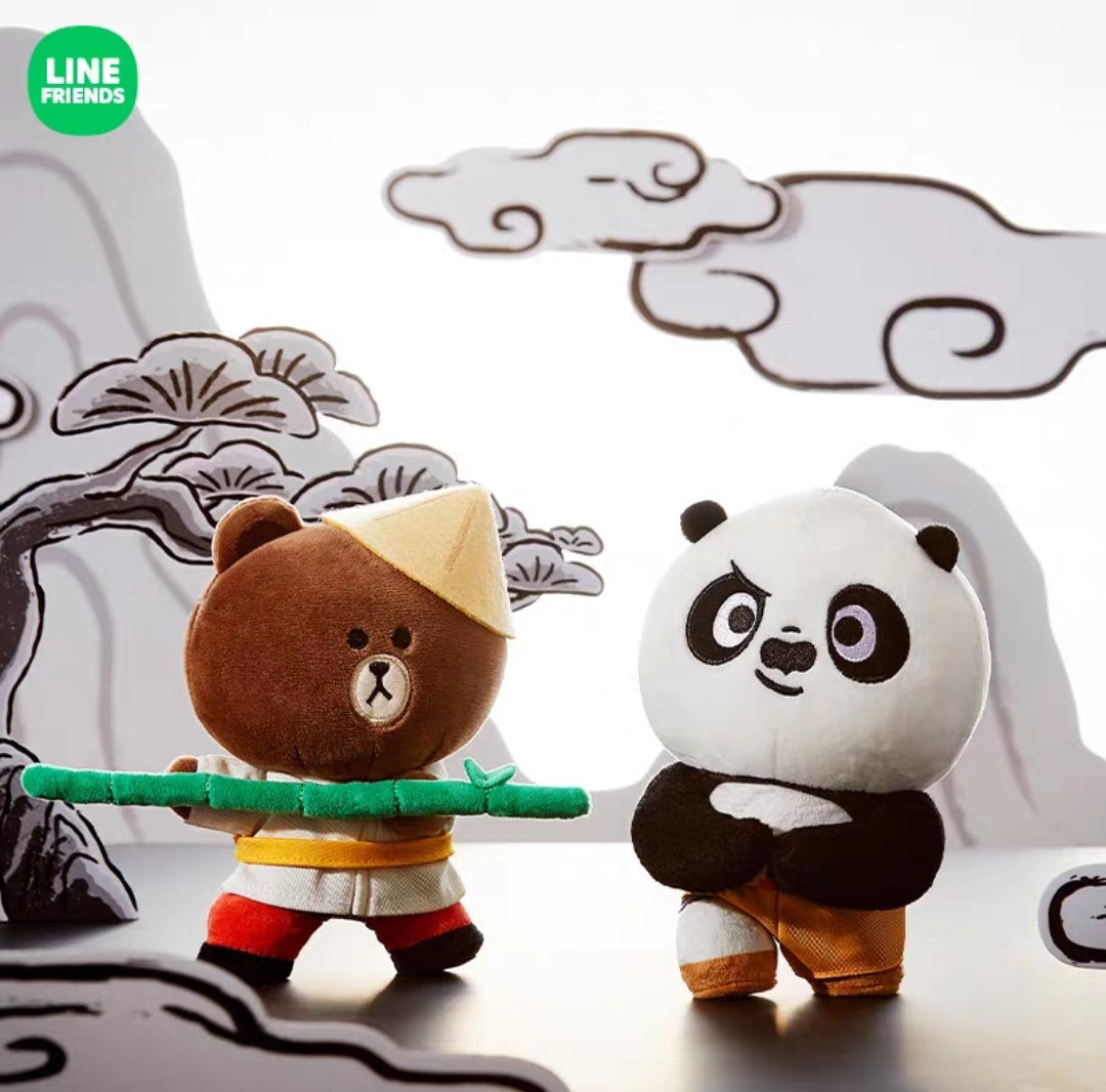 Line Friends Brown x 功夫熊貓 公仔set – Browniac Line Friends